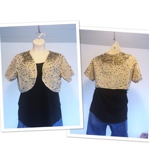 Gap brand bolero with bronze palletes